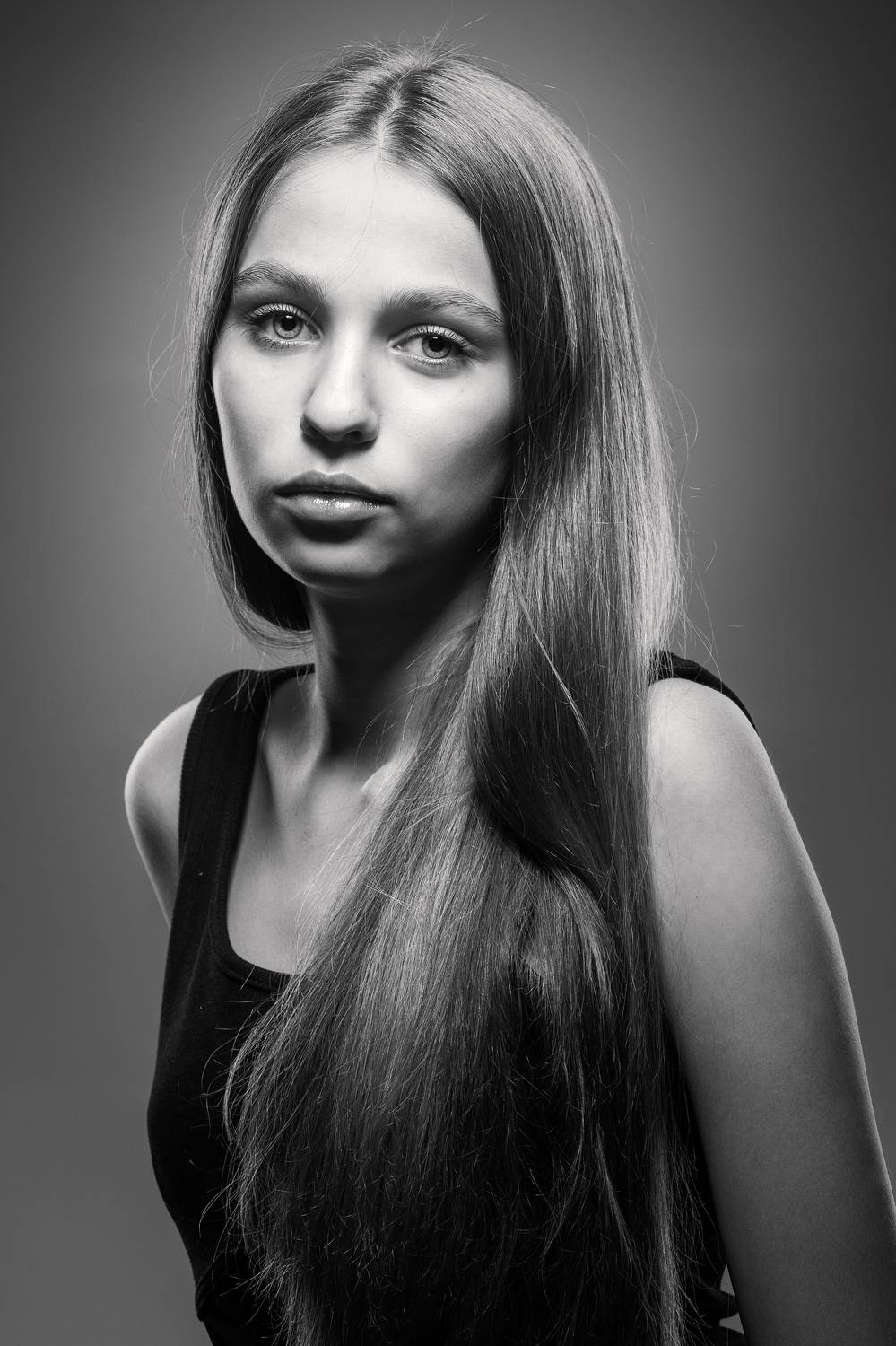 девушка, модель, портрет, ч/б, Дёгтев Евгений