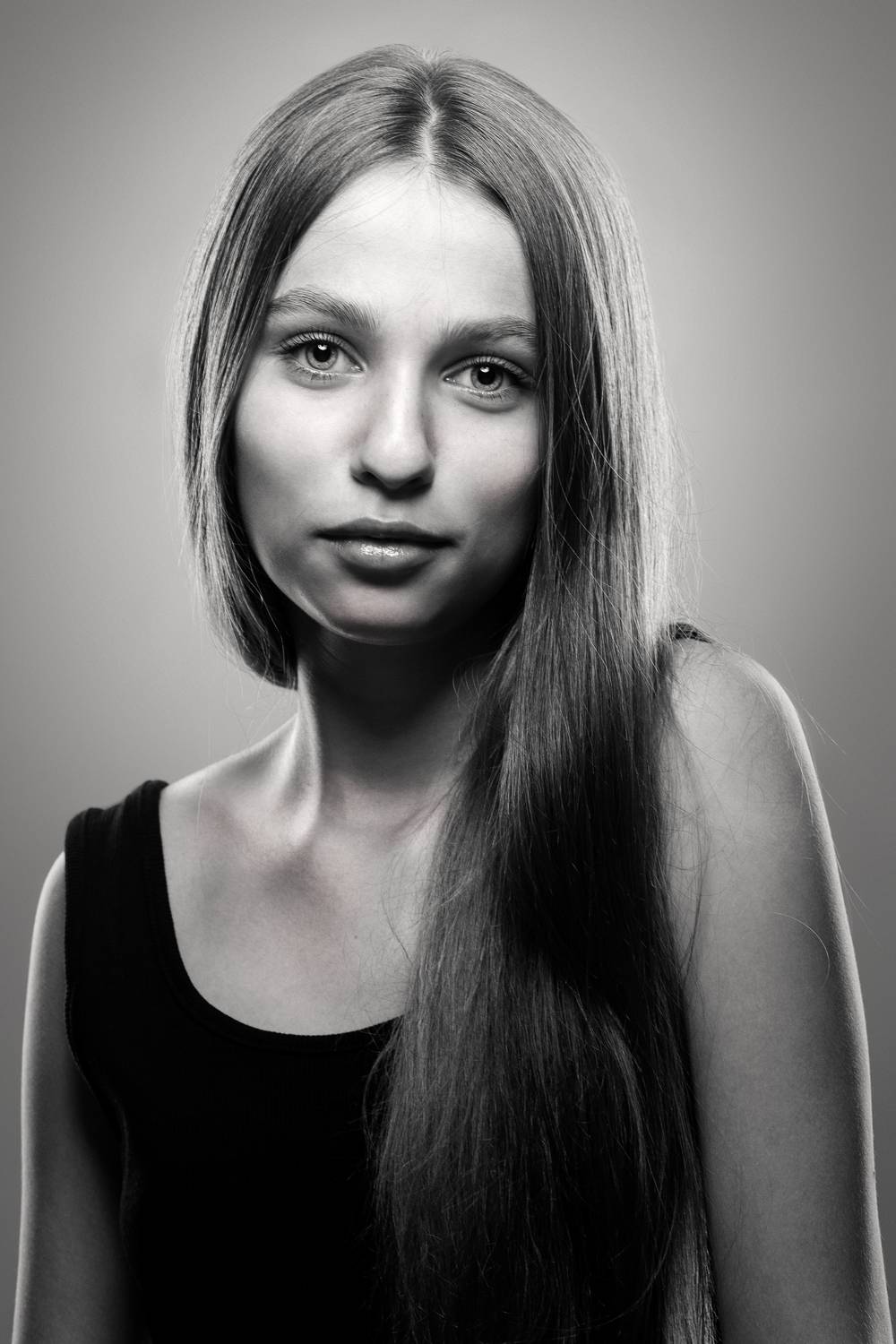 девушка, портрет, ч/б, Дёгтев Евгений