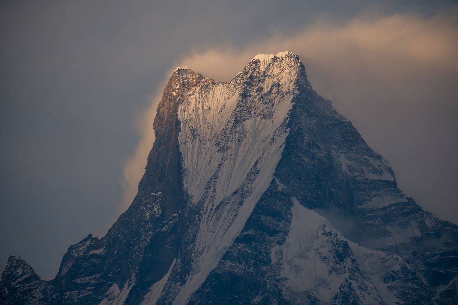 непал, гималаи, закат, горы, мачапучаре, nepal, himalaya, sunset, mountains, machapuchare, fishtail, Баландин Дмитрий