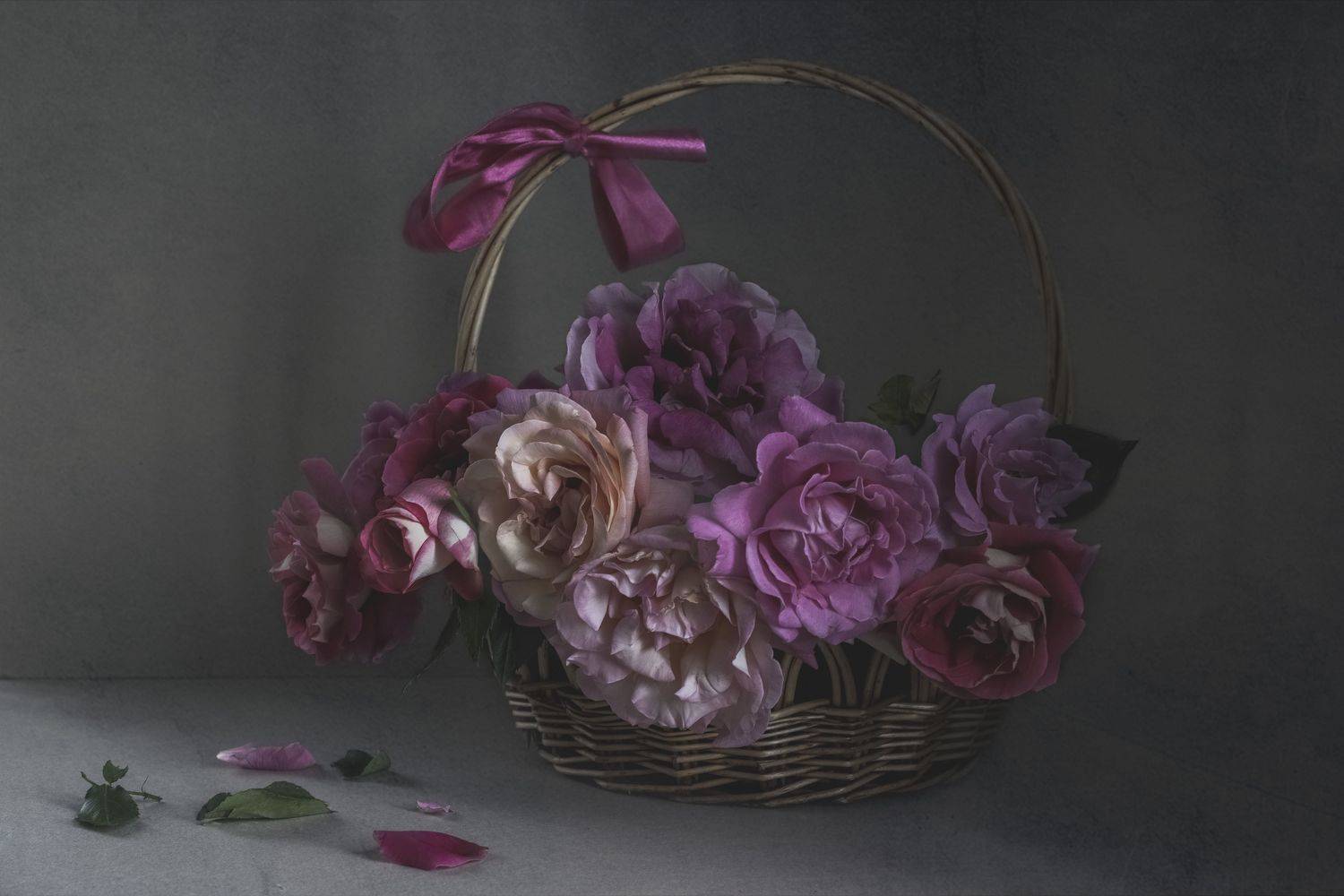 цветы, розы, корзина, Inna Gritsik
