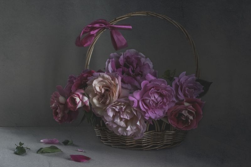цветы, розы, корзина Розы фото превью