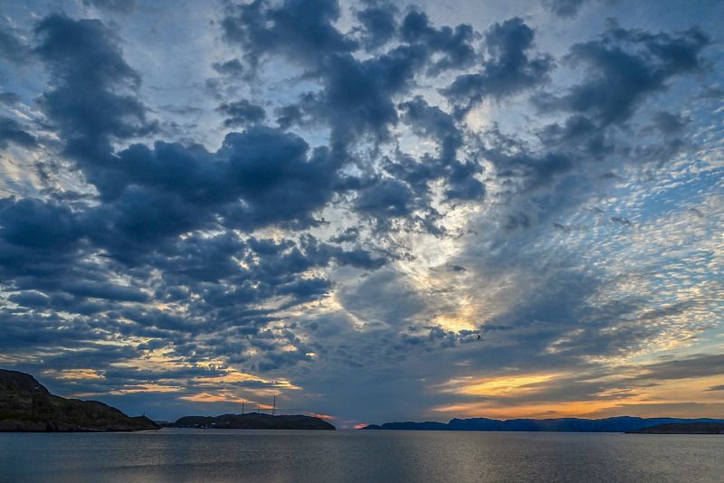 мурмаская область, териберка, белая ночь Кружева белых ночей фото превью