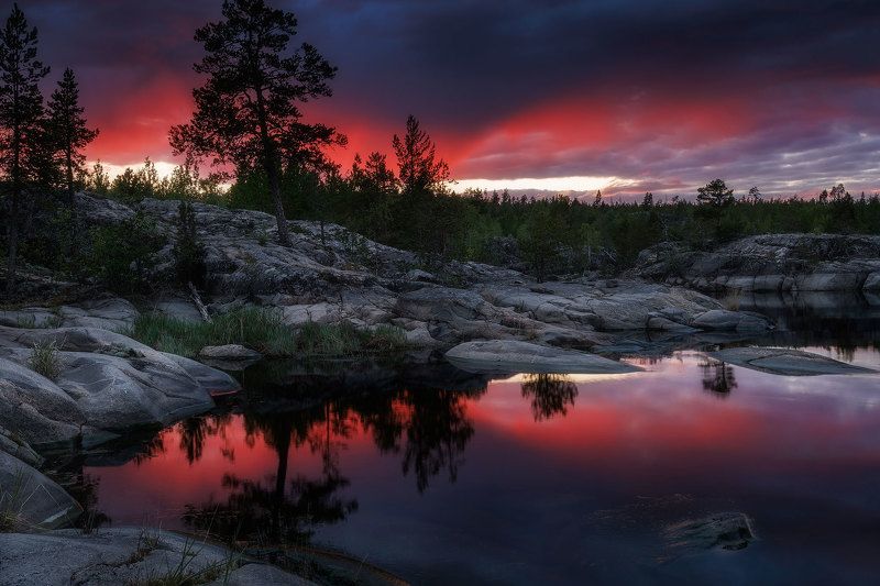 Закат на Ладоге фото превью