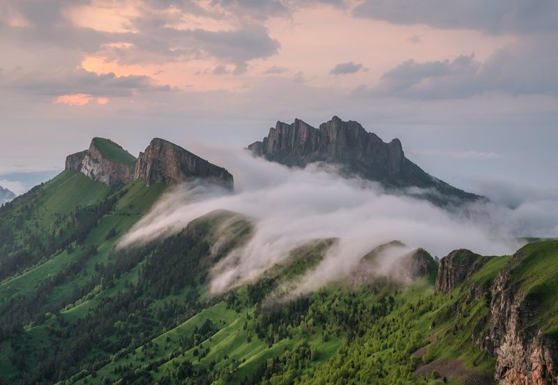 западный кавкащ, природный парк, большой тхач Про облака фото превью