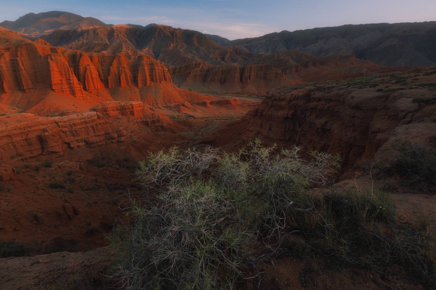 киргизия кыргызстан каньон конорчек утро горы тянь-шань, Шишкин Дмитрий