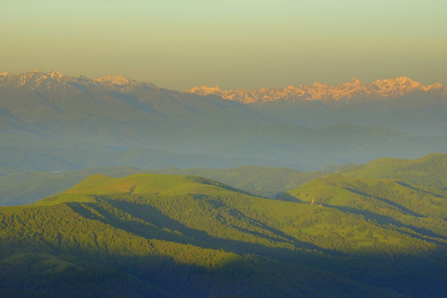 горы лето кавказ рассвет, Александр Жарников