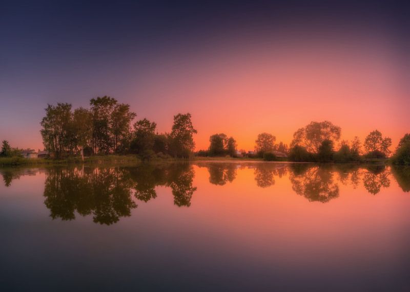 пейзаж Таинственные оттенки уходящего дня фото превью