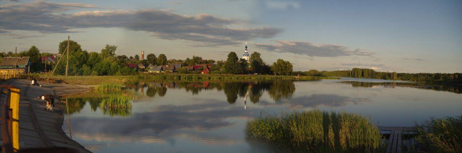 Июль, Лето, Озеро, Пейзаж, Вера Павлухина