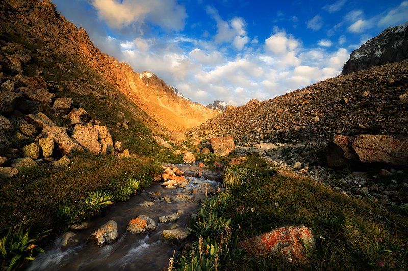 киргизия, горы, ала-арча По дороге до хижины Рацека фото превью