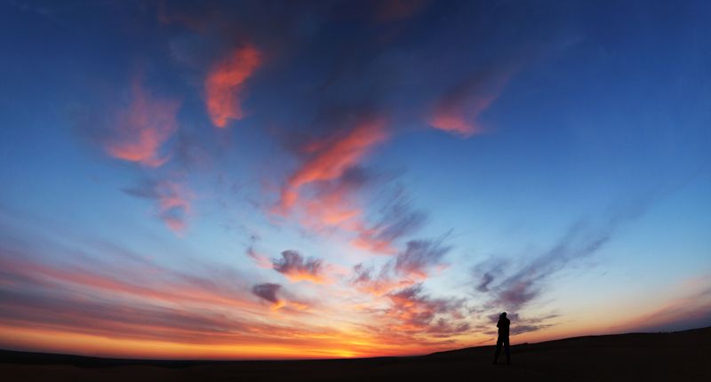 рассвет, калмыкия, барханы, россия, путешествия, панорама, небо Утро. Калмыкия. фото превью