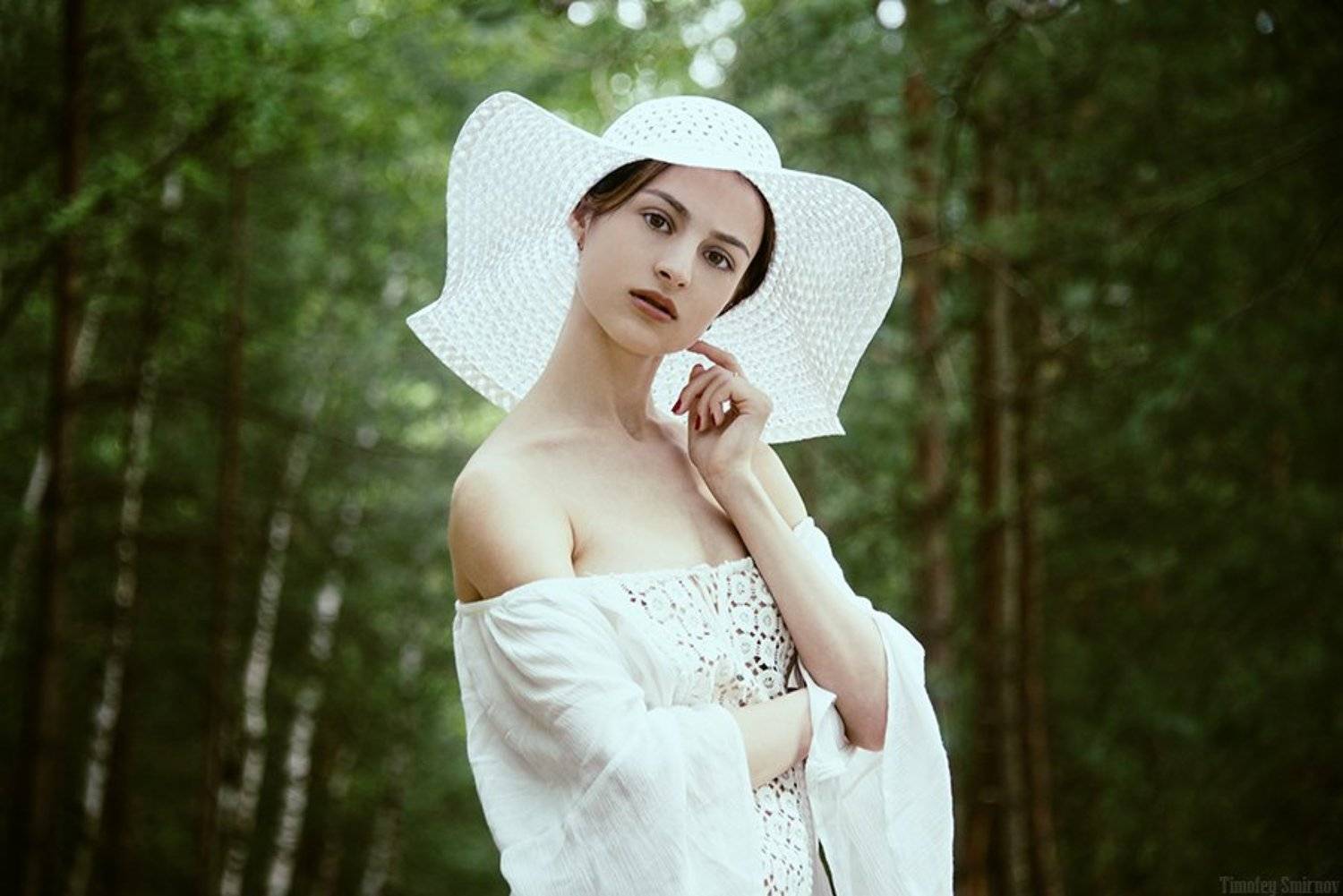 beautiful, beauty, forest, girl, lake, nyash, summer, sweet, tree, trees, water, sun, Тимофей Смирнов