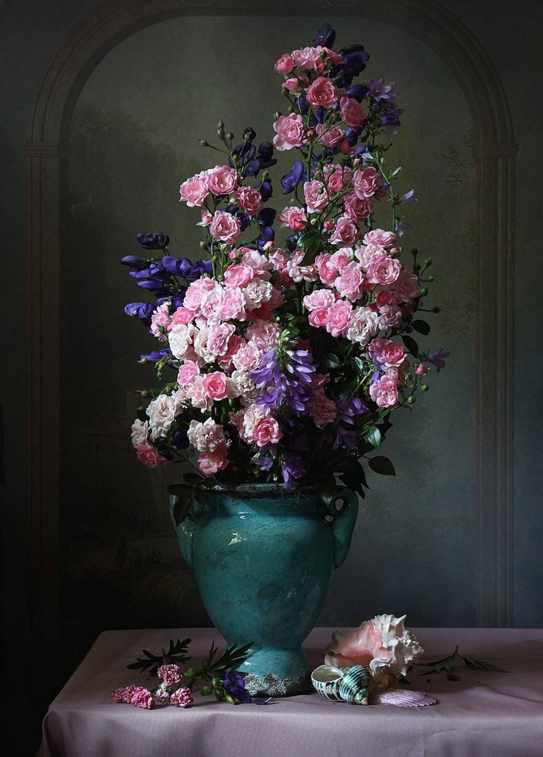 букет, розы, барокко, Елена Татульян