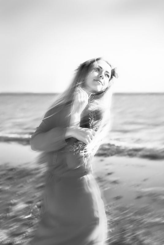 портрет, гармония, нежность, воздушная, море, лето, волны, девушка Alina фото превью