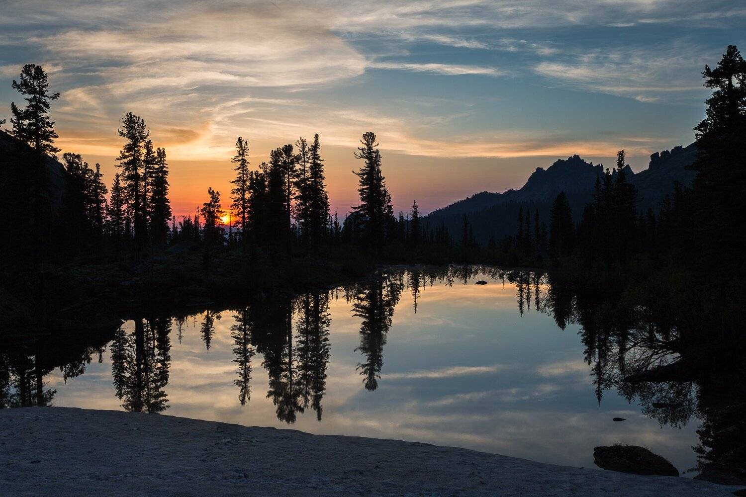 ергаки, закат, лазурное, озеро, саяны, Марина Маликова