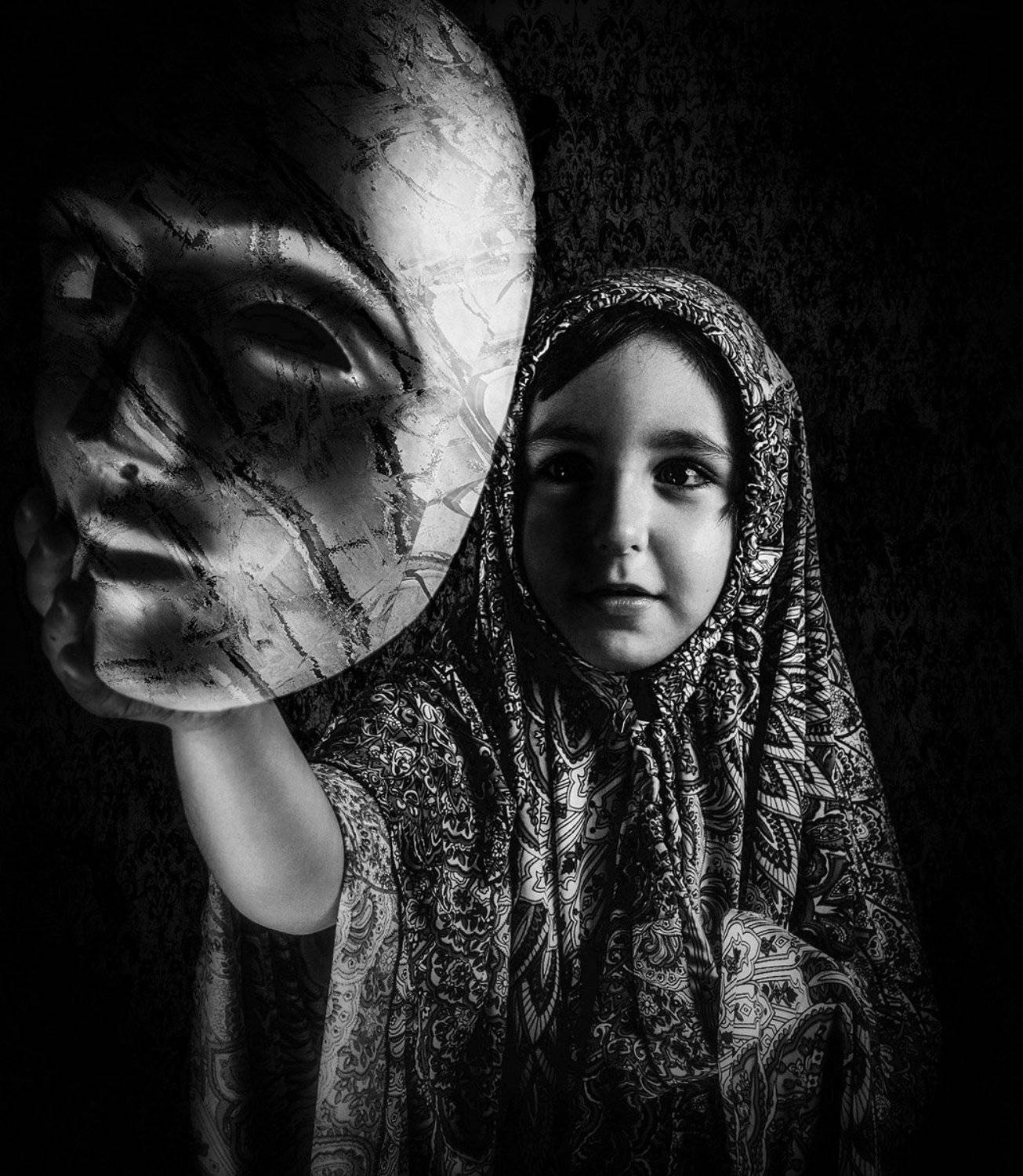 Black and white, Child, Portrait, Serban Bogdan