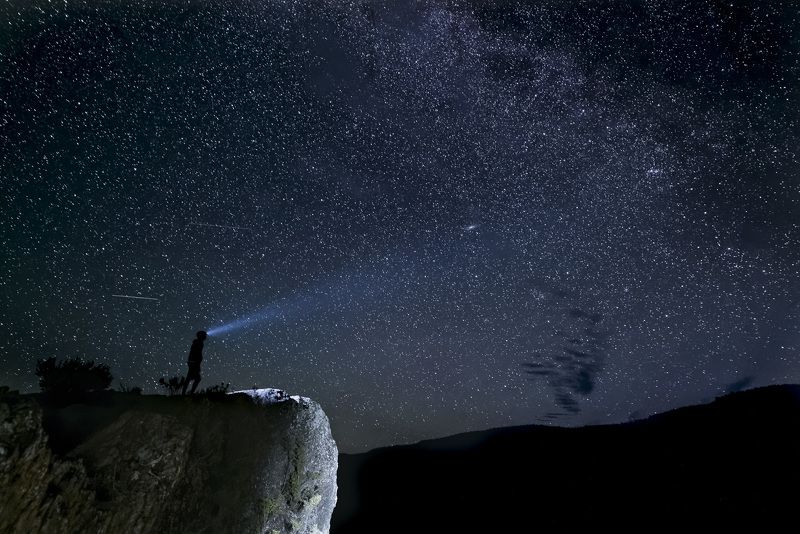 пейзаж,млечный путь,звезды,небо,ночное небо,природа,ночь,звездное небо Освещая Млечный путь фото превью