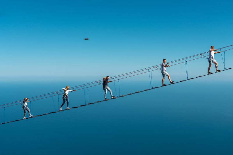 Ходьба на высоте фото превью