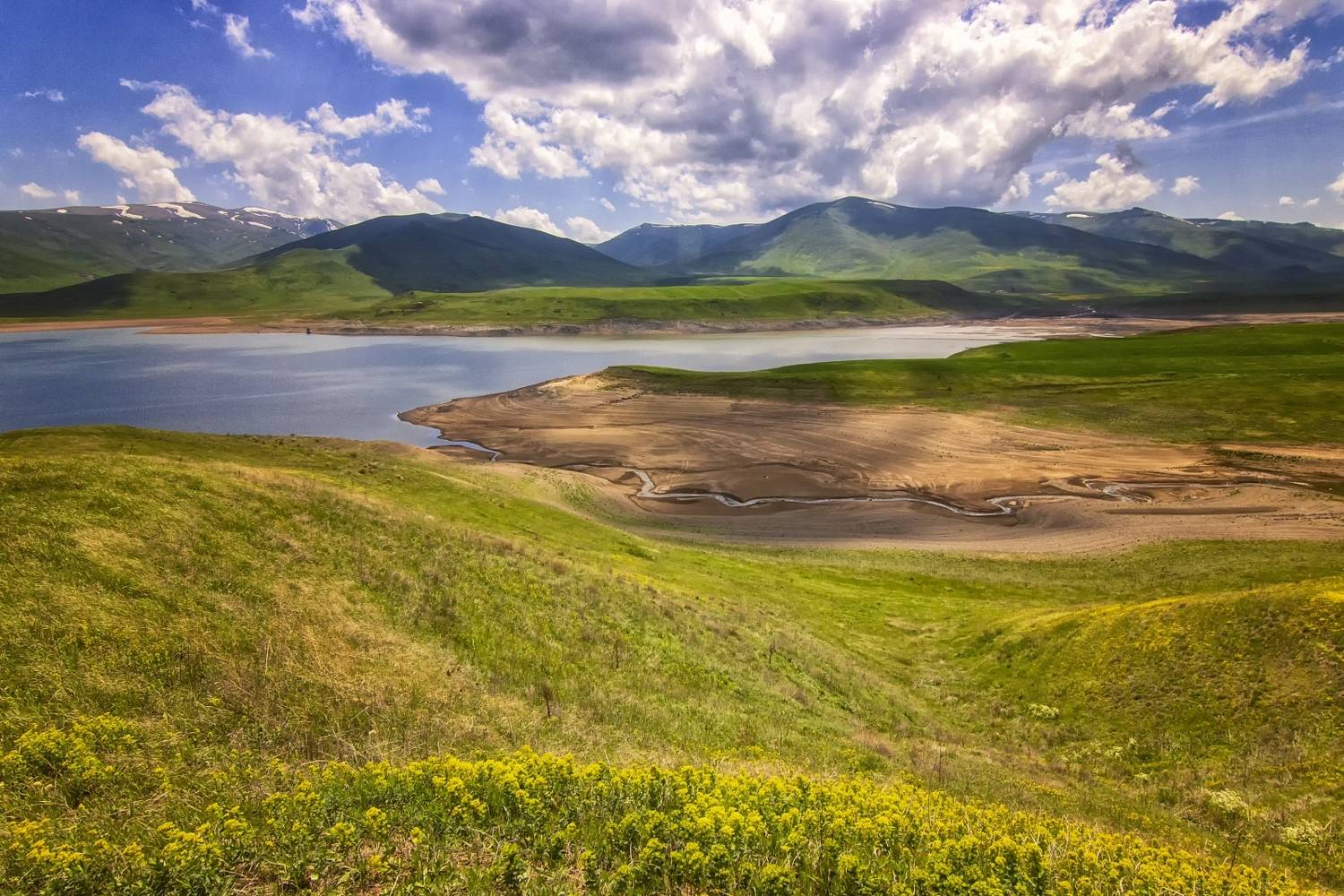 горы,озеро,поля., Анатолий Салтыков