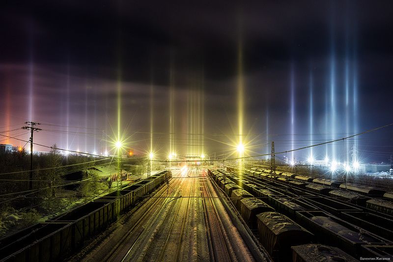 Железная дорога, мороз Грузовая станция фото превью