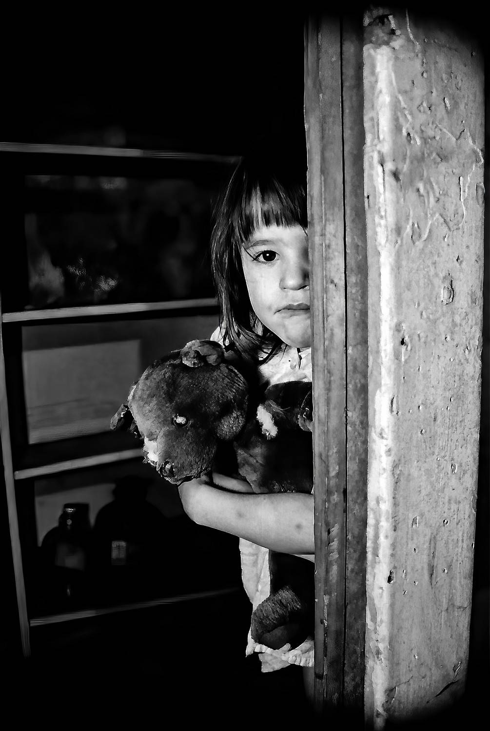 black_and_white, b&w, portrait, distress,, Stephane