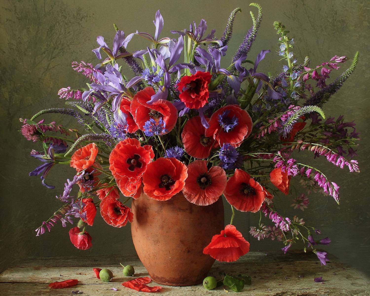 натюрморт, цветы, полевые цветы, лето, марина филатова, маки, Марина Филатова