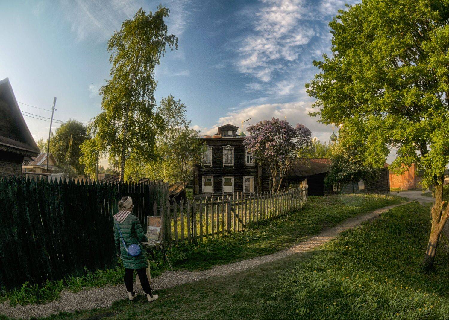 старые дома художница деревья, Вера Петри