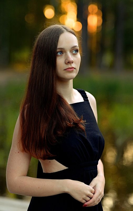 Sunrise, Girl, Blue eyes На рассвете фото превью