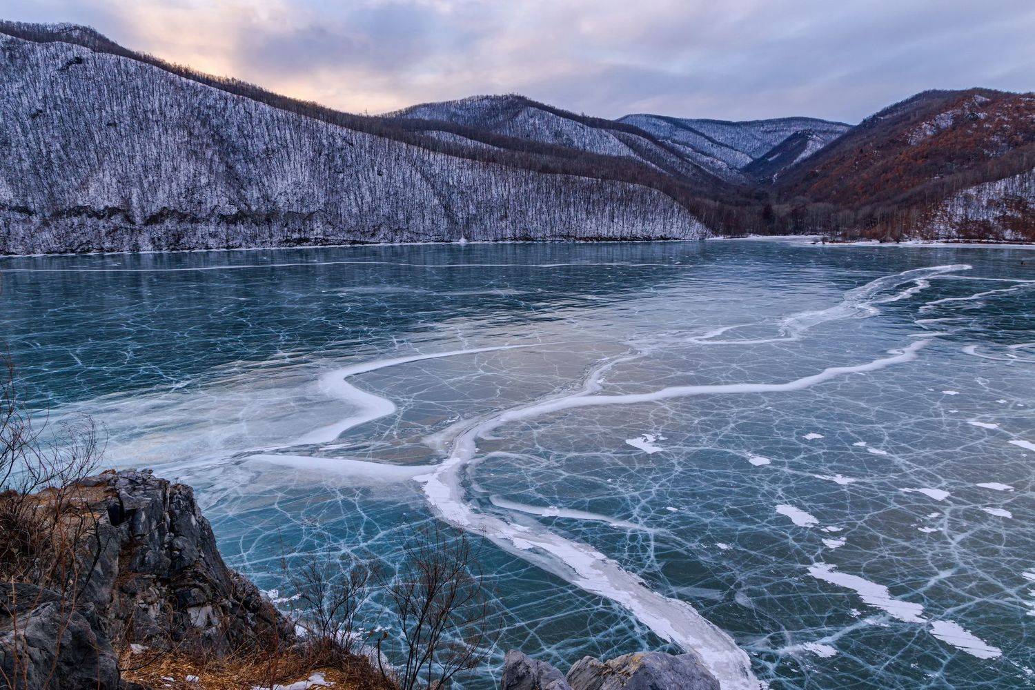зима, лед, горбушинскоевдхр,  GeorgyPrimoretz