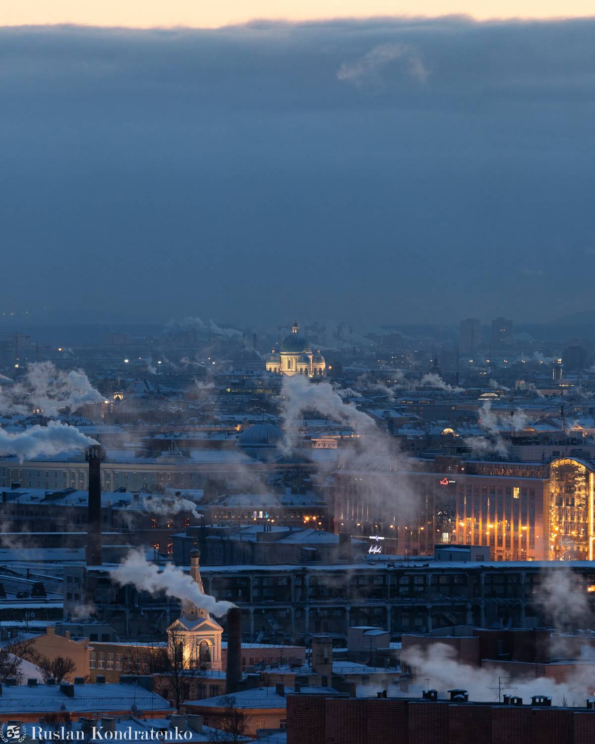 санкт-петербург, закат, троицкий собор, прострел, Кондратенко Руслан