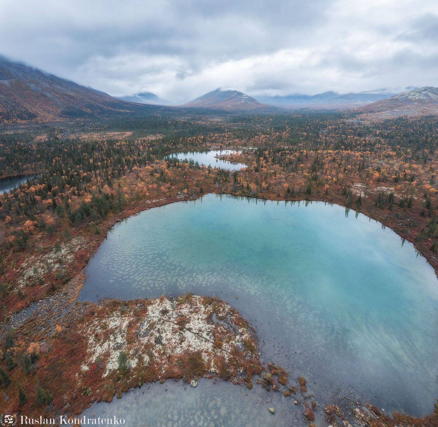кольский полуостров, аэрофото, аэрофотография, хибины, полигональные озера, Кондратенко Руслан