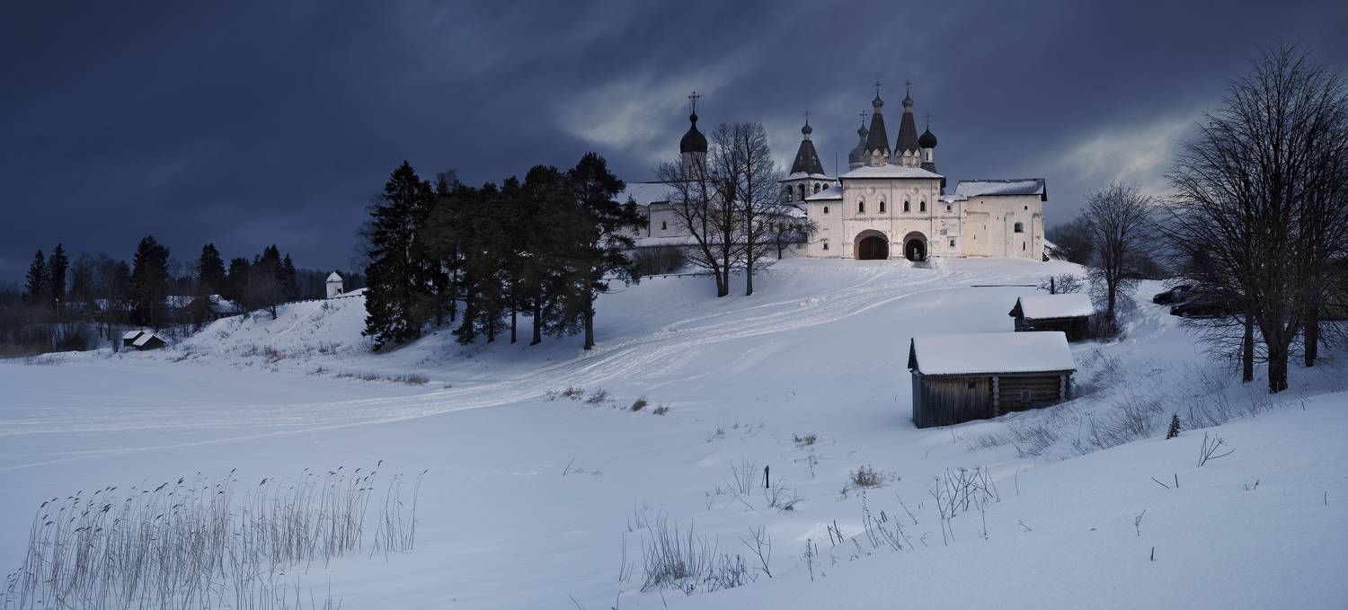 ферапонтово, зима, вечер, Зверев Олег