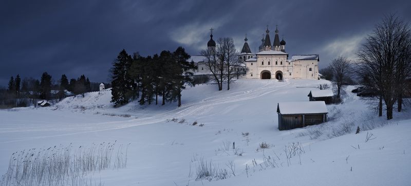 ферапонтово, зима, вечер Зимнее Ферапонтово 2 фото превью