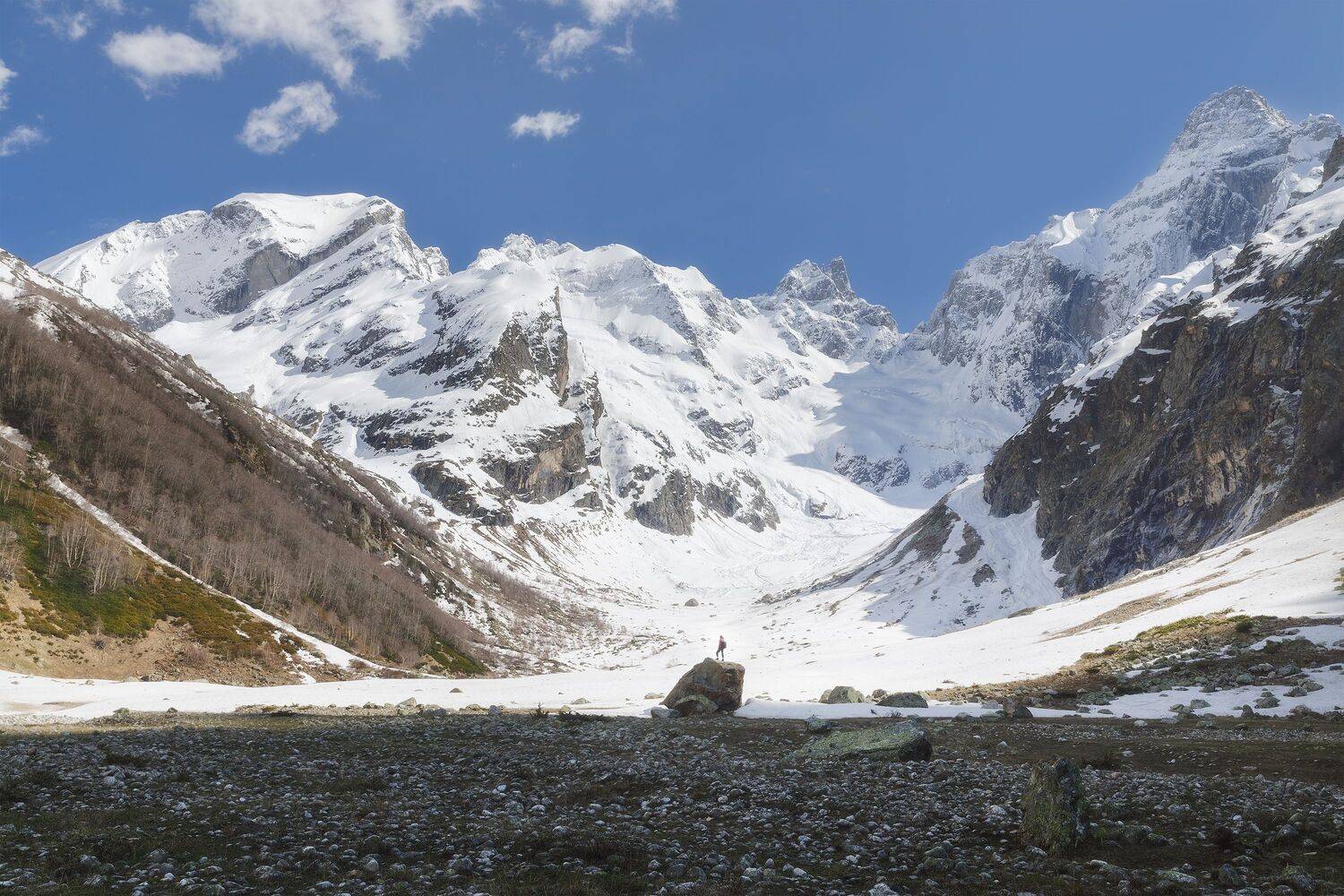 горы, пейзаж, кавказ, кчр, весна, mountains, hiking, landscape, человек, Чаланов Иван