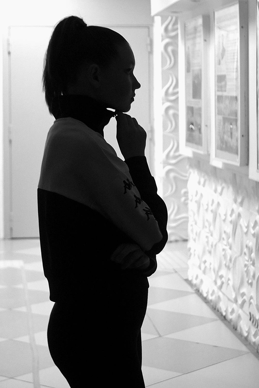 портрет, девушка, профиль, чб, апатиты, Николай Смоляк