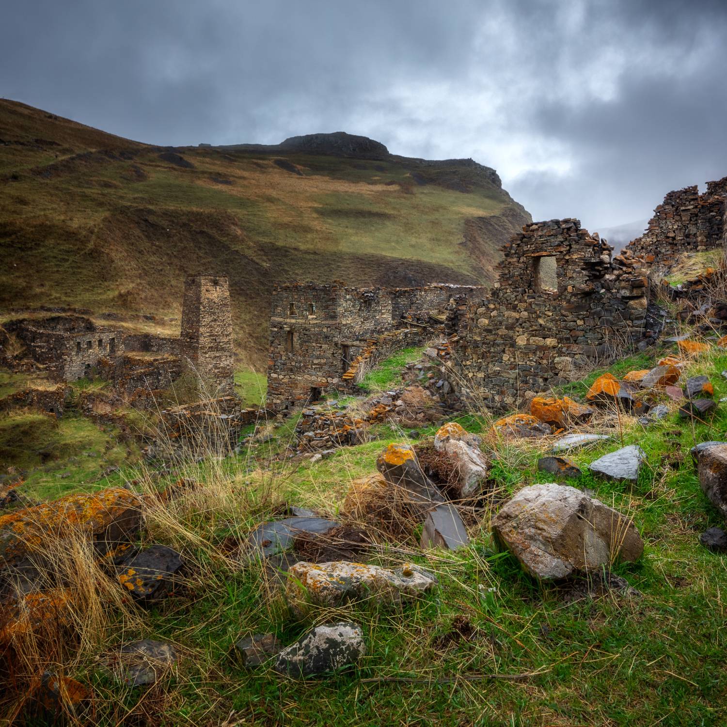 кавказ, галиат, осетия, руины, Марголин Алексей