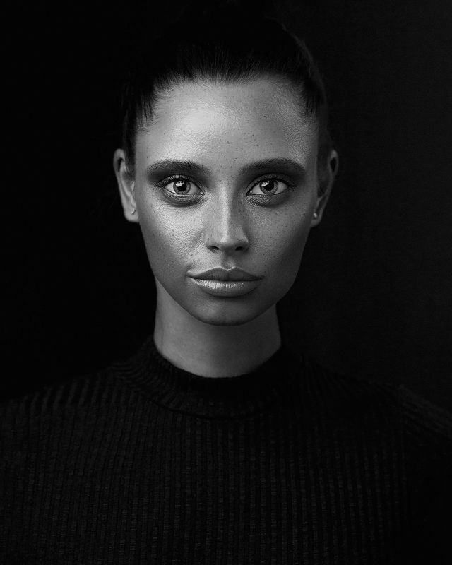 portrait, art, bw, girl, woman, retouch, beautiful, canon, 85mm Lili фото превью