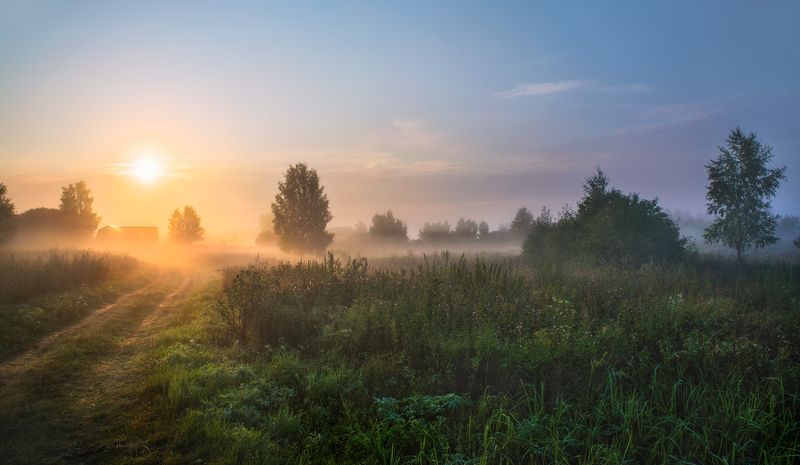 деревенское утро фото превью