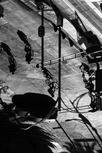 between shadows