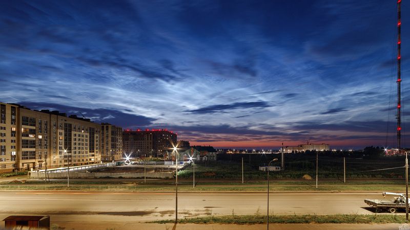 тамбов, закат, агапкина, серебристые облака Серебристые облака фото превью