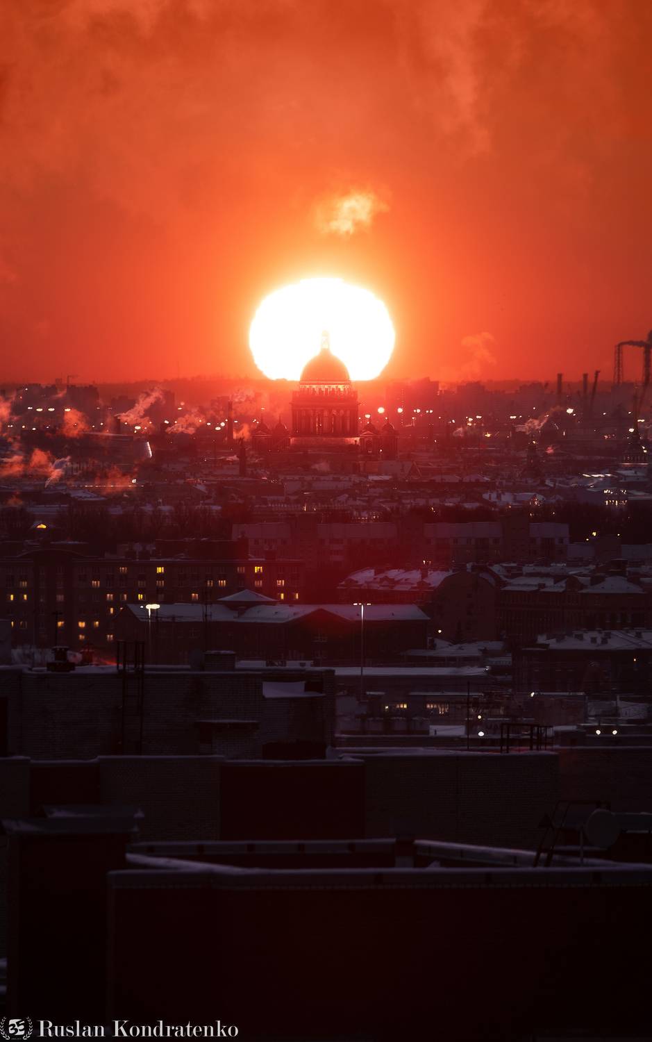 санкт-петербург, закат, исаакиевский собор, прострел, time blending, композитная фотография, Кондратенко Руслан