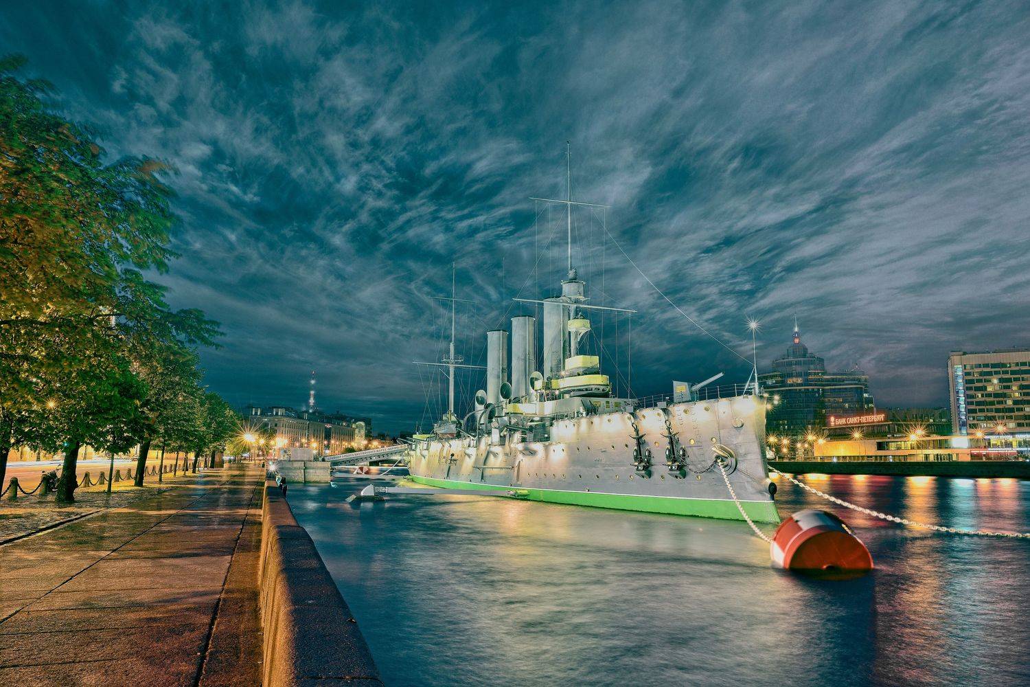 санкт-петербург, нева, крейсер, белая ночь, набережная, аврора,, Байдуков Александр