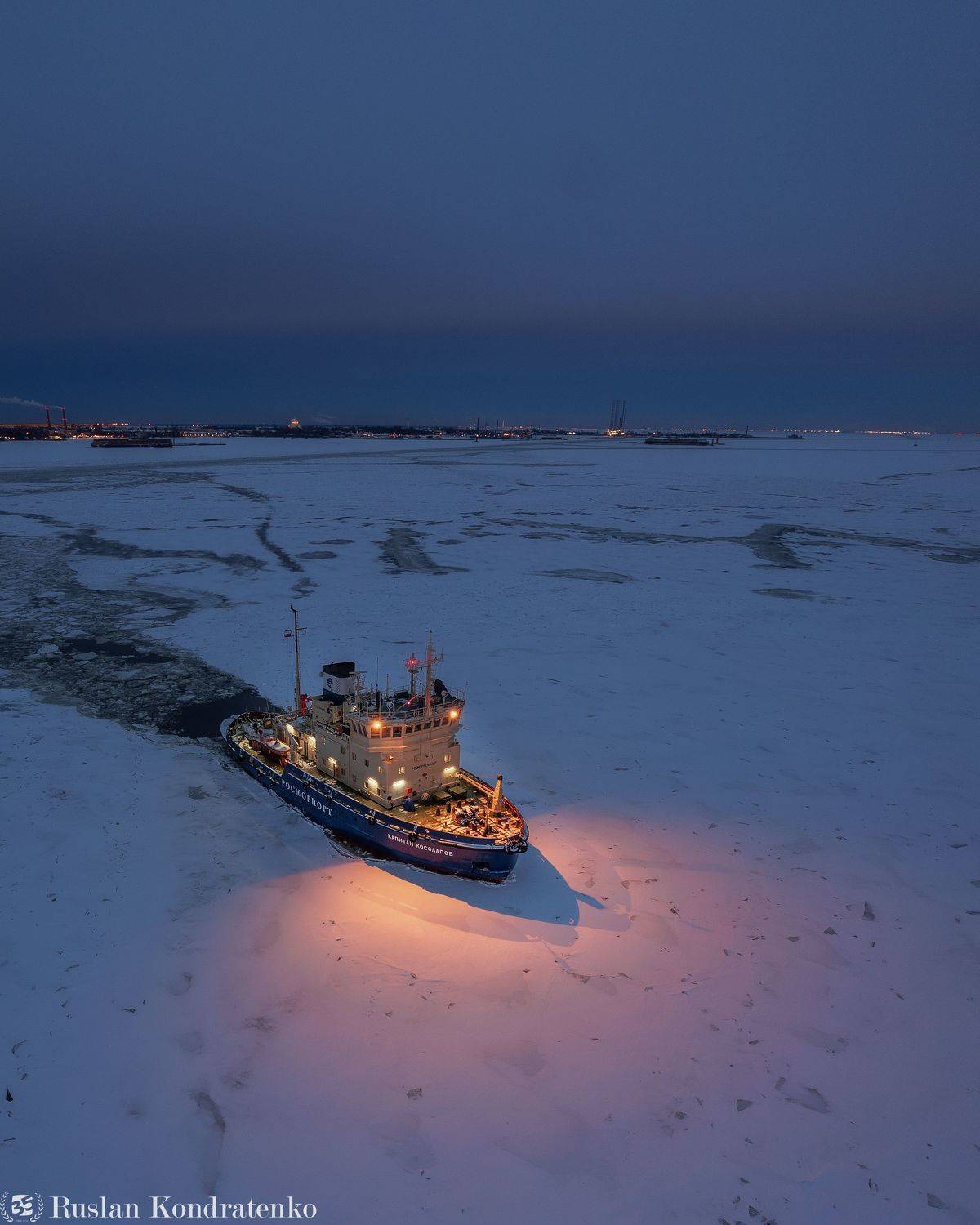 ледокол, topdown, аэрофото, аэрофотография, капитан косолапов, кронштадт, санкт-петербург, Кондратенко Руслан