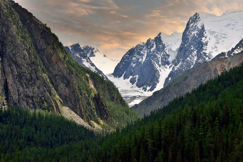 пейзаж, природа, путешествие, горы, панорама, алтай пик Крылова фото превью