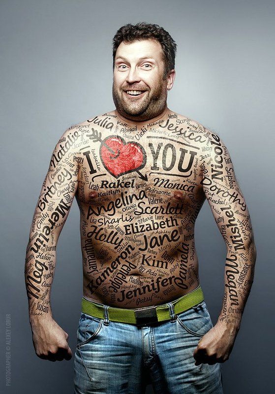 мужчина, тату, ретушь, лобур Чет я в вас такой влюбленный фото превью