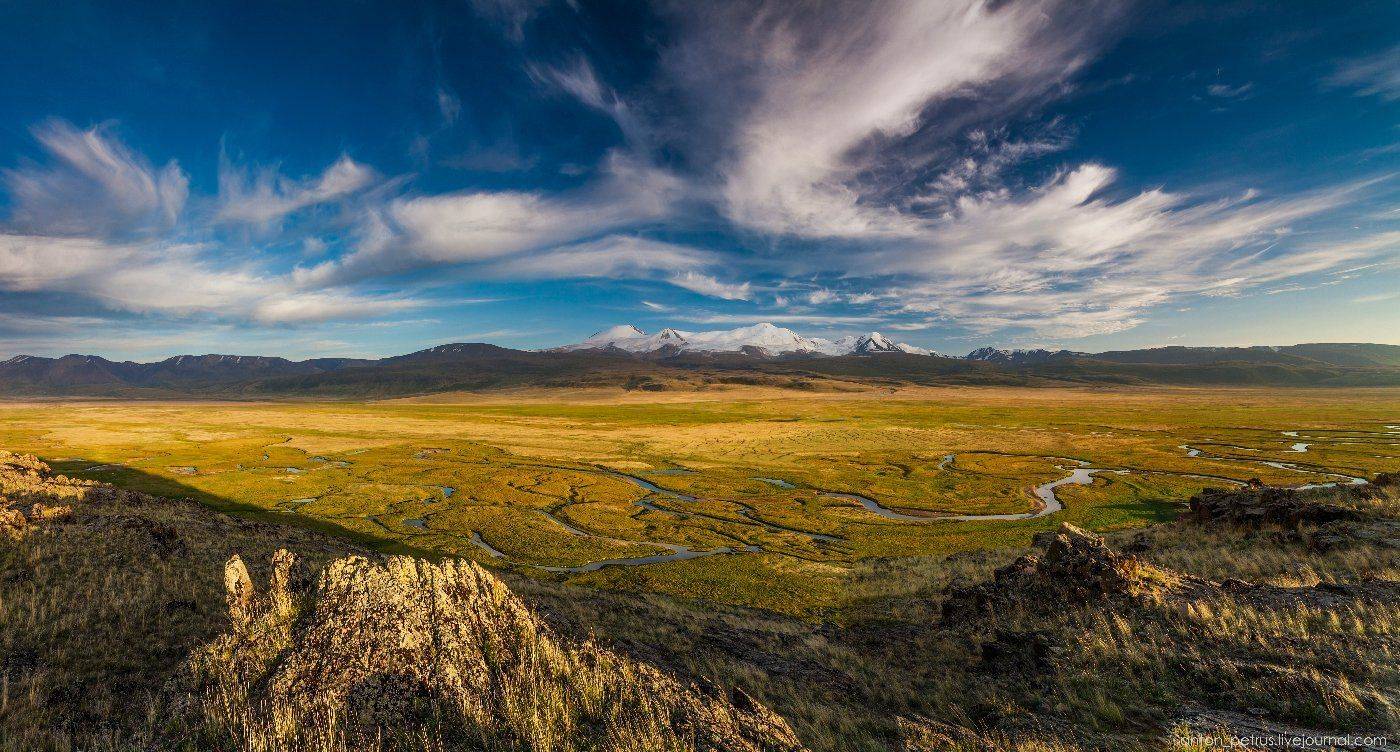 Алтай, Горы, Закат, Лето, Небо, Плато, Укок, Антон Петрусь