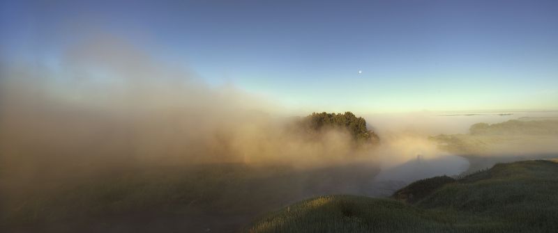 landscape, nature, light, summer, sunrise, river, mist, fog Morning Miracle фото превью