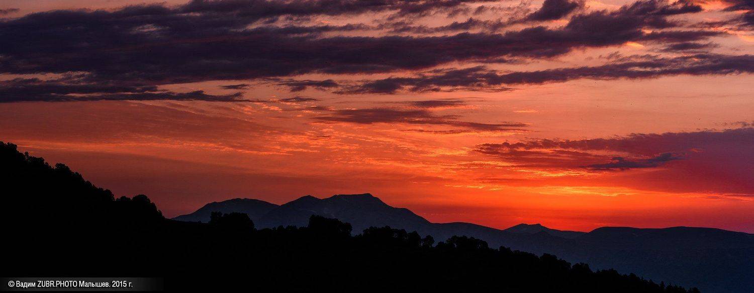 Zubrphoto, Горы, Закат, Кавказ, Оштен, Панорама, Вадим ZUBR Малышев