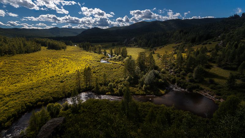 Забайкалье, Река, Зелёный Дорога на Сохондо фото превью