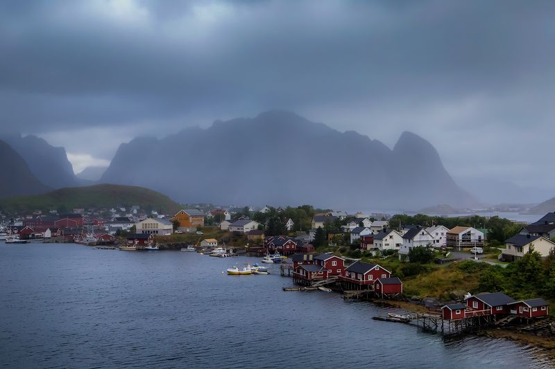 норвегия,рейне,лофотены Туман в Рейне фото превью