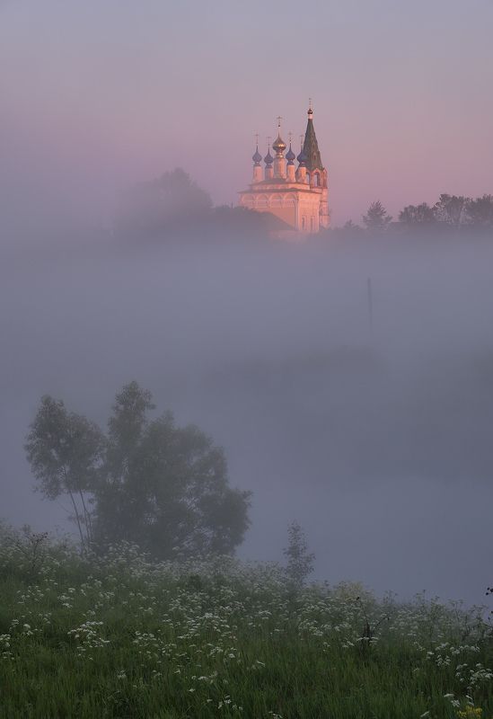 дунилово,горицы,рассвет,утро,небо,краски,лето,архитектура,храмы,церкви Утро в Горицах фото превью